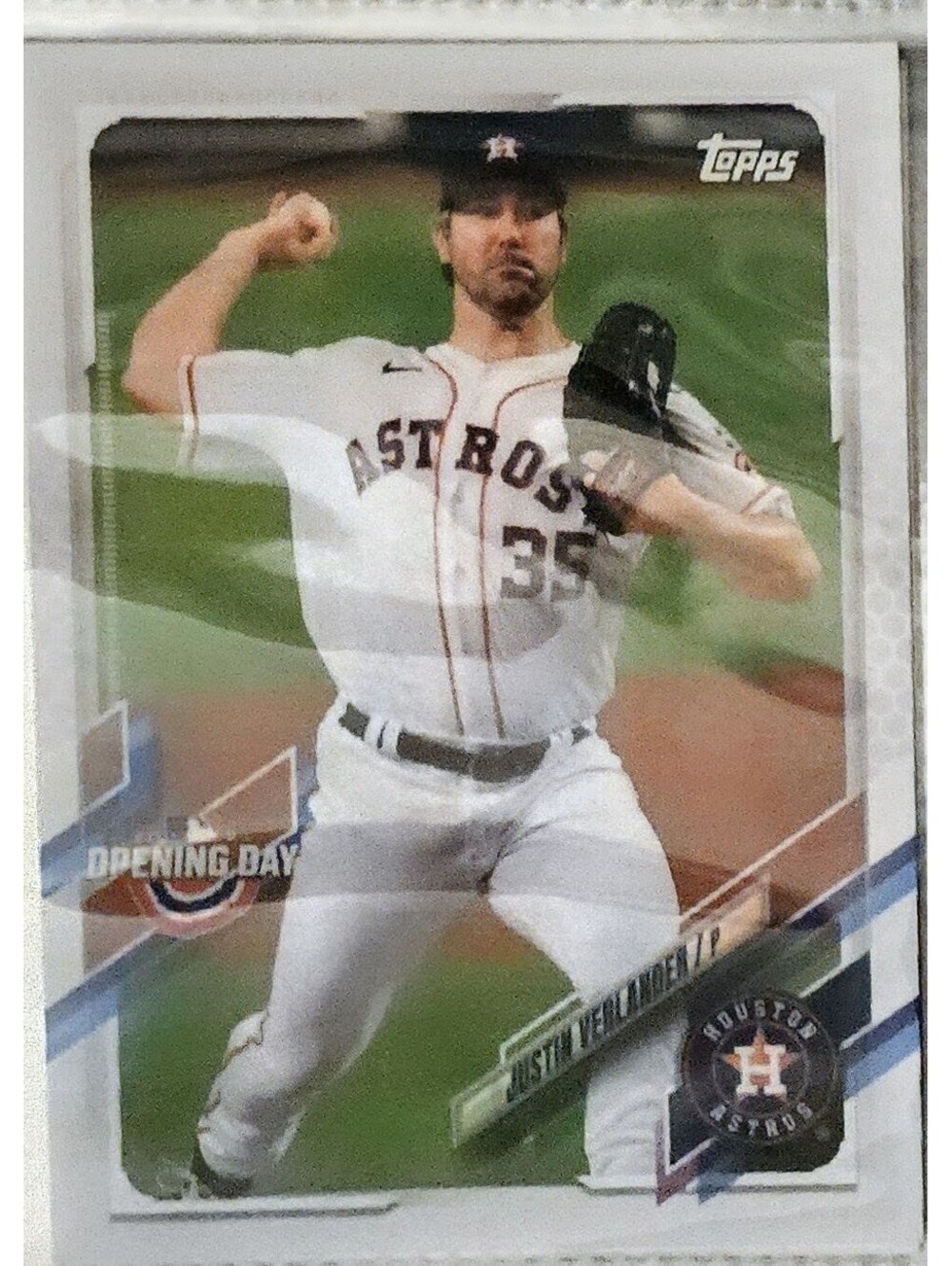 Justin Verlander 2021 Topps Opening Day #209 Houston Astros